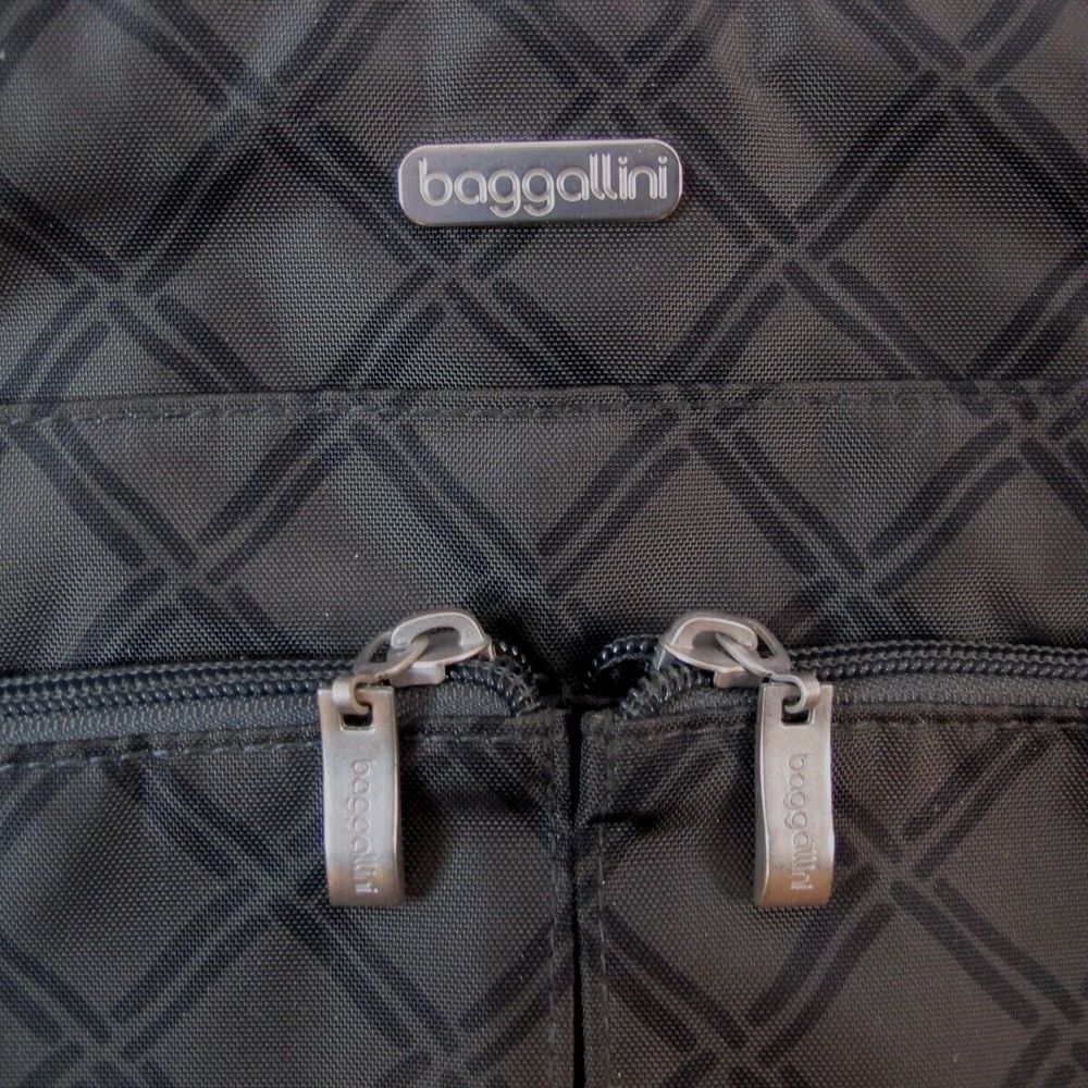 Baggallina‎ Black Crossbody Dual Strap Handbag Purse - Picture 2 of 7